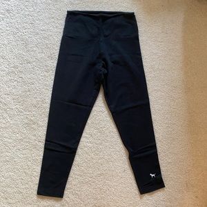 Victoria’s Secret Pink Black Cropped Leggings Size Small